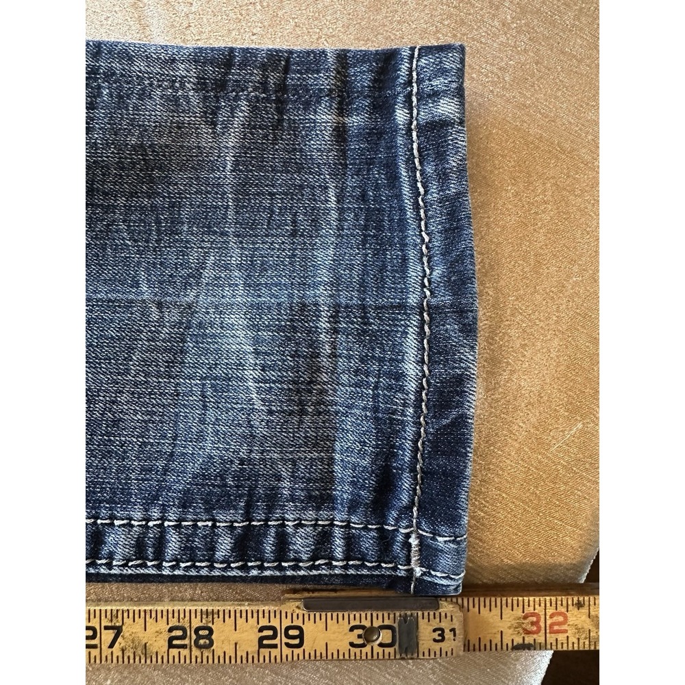 Miss Me Jeans Sz 30 Skinny Wing Rhinestone Bling Low Rise Medium‎ Wash - Picture 9 of 10